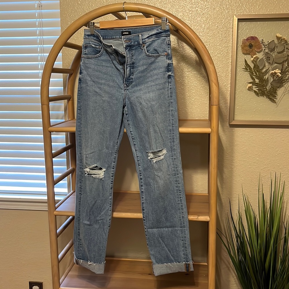Express Modern Straight Super High Rise Jean